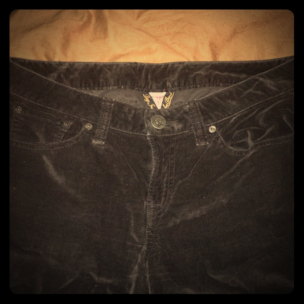 Luck Brand Black velvet jeans